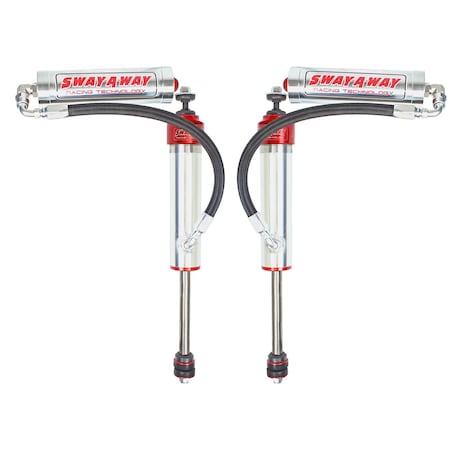 Afe Hydraulic, With Reservoir, Adjustable, Without Shock Boots, Silver and Red, Set of 2 201-5600-05